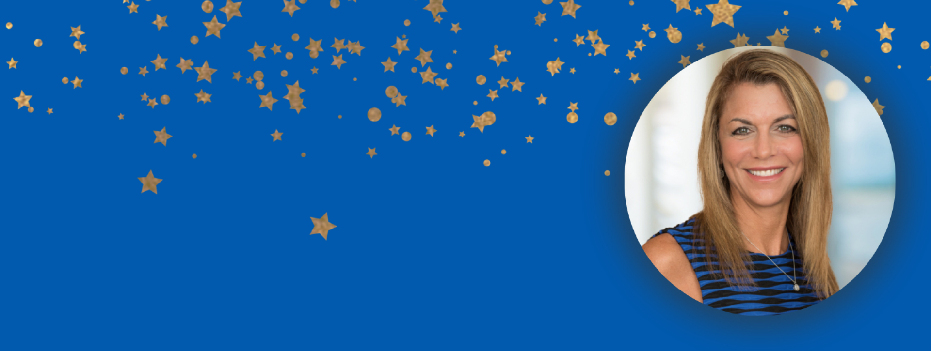 Blue background with gold stars